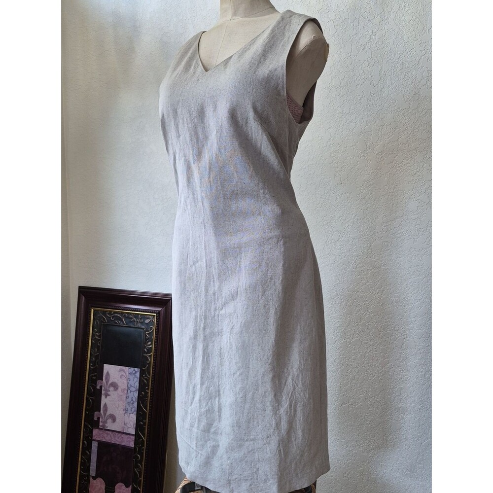 Harve Benard By Benard Holtzman, Woven, 55% Linen Blend, Sleeveless Dress Sz 12